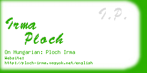irma ploch business card